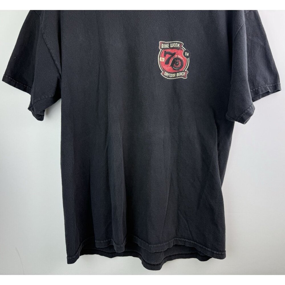 Harley-Davidson Daytona Beach Bike Week 70th Anniversary 2011 T-Shirt Sz Large - Picture 6 of 11